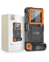 Tech-Protect Waterproof Case водонепроницаемый IPX8 для смартфонов 4,7-6,7" - черный и оранжевый