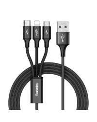 Baseus USB cable Rapid 3in1 USB Type-C / Lightning / Micro 1.2m - black