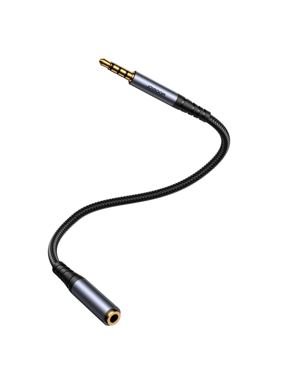 Joyroom stereo audio cable AUX 3.5 mm mini jack (male) - mini jack (female) 1.2 m black (SY-A09)