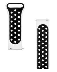 Tactical 703 Double Silicone Band 20mm White/Black