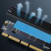Карта расширения Ugreen CM465 PCIe 4.0 x4 to M.2 NVMe M-Key - черный
