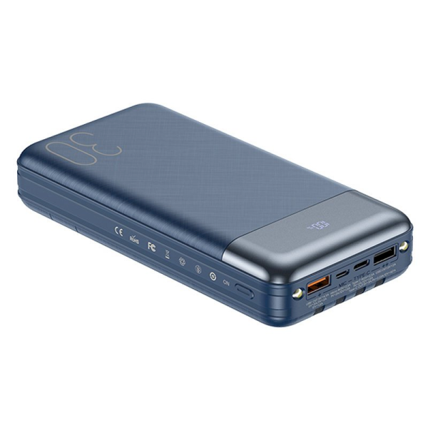 Remax Hunergy power bank 30000mAh 22,5W 2x USB / 1x USB Type C Power Delivery Quick Charge blue (RPP-199 Blue)