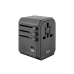 UNIQ Govern. network. Voyage World Adapter 33W + 2xUSB + PD 18W + QC 3.0 gray / charcoal gray (LITHOS Collective)