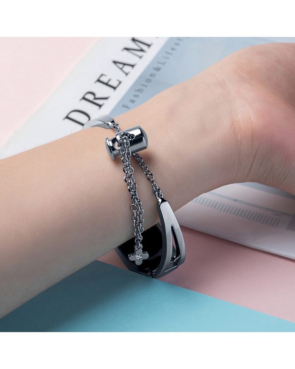 Fusion Metal Bracelet ремешок для часов Xiaomi Mi Band 3 / 4 / 5 / 6 серебряный