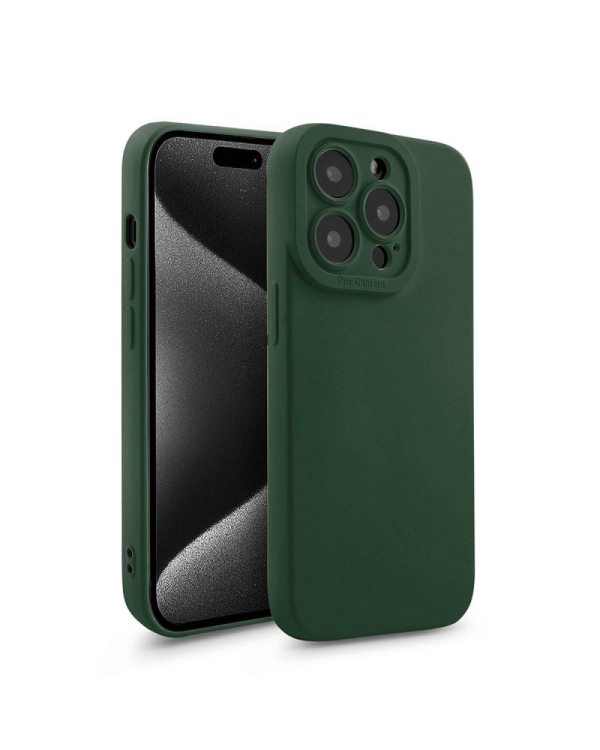 Fusion Softy прочный силиконовый чехол для Apple iPhone 15 зеленый