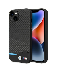 Etui BMW BMHCP14M22NBCK iPhone 14 Plus | 15 Plus 6,7" czarny|black Leather Carbon