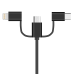 3in1 USB - micro USB / USB Typ C / Lightning cable 2 A black