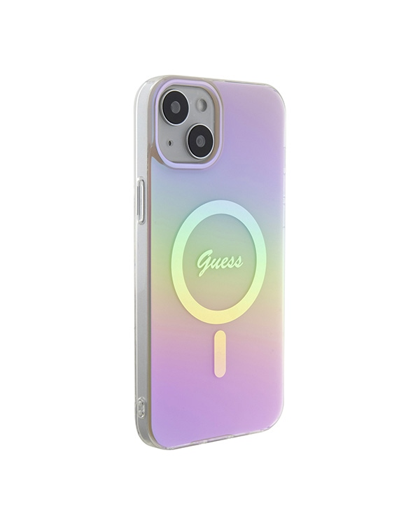 Guess MagSafe GUHMP15SHITSP Apple iPhone 15 6.1" pink|pink hardcase IML Iridescent MagSafe