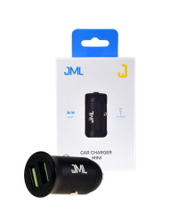 Автомобильное зарядное устройство JML CC-102 Quick Charge 3.0 / 2 x USB / 4,8 А / 24 Вт черный