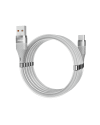 Dudao self-organizing magnetic USB - USB Type C cable 5 A 1 m light gray (L1xsT light gray)