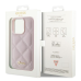 Guess GUHCP15XPSQSQSP iPhone 15 Pro Max 6.7" różowy|pink жесткий чехол стеганый металлический логотип