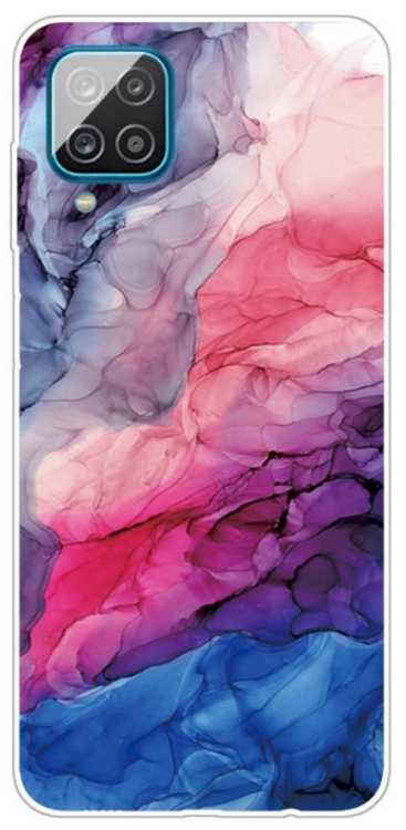 Fusion marble силиконовый чехол для Samsung A125 Galaxy A12 синий - фиолетовый