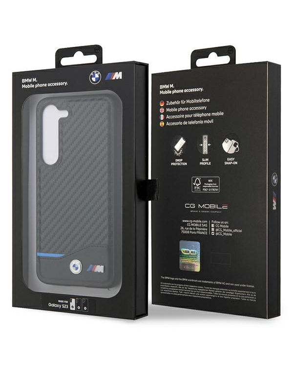 Дополнительное изображение книги «BMW M PU Carbon Blue Line Case for Samsung Galaxy S23 Black»