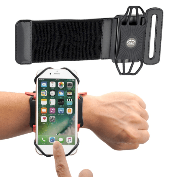 Universal Running Forearm Armband for 6" Smartphones black