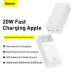 Powerbank Baseus Bipow 30000mAh, 20W (white)