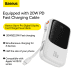 Powerbank Baseus Qpow PRO with cable, USB-C, 2xUSB, 10000mAh, 20W (White)