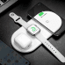Baseus WX3IN1-C01 3 in 1 Быстрая Беспроводная Зарядка 9V / 2A / 7.5W / + USB-C Кабель / Черная