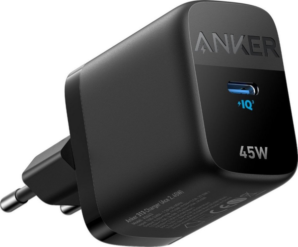 Обложка книги «Зарядное устройство Anker 313 45W Black USB-C»