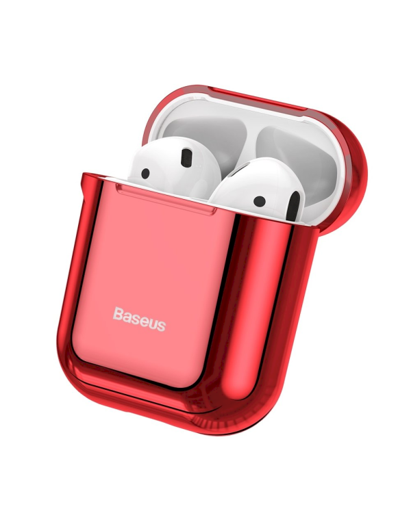 Baseus Shining Hook Силиконовый чехол для наушников Apple Airpods 1 / 2 красный