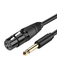 UGREEN AV131 Female XLR cable for jack 6.35 men - 2m (black)