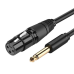 UGREEN AV131 Female XLR cable for jack 6.35 men - 2m (black)