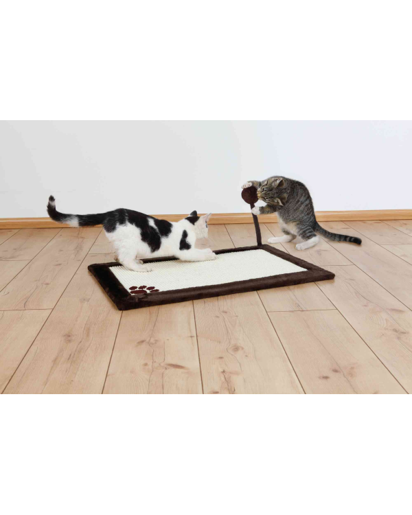 Точилка для ногтей : Trixie Коврик для царапания с плюшевой каймой, 70 × 45 см, темно-коричневый