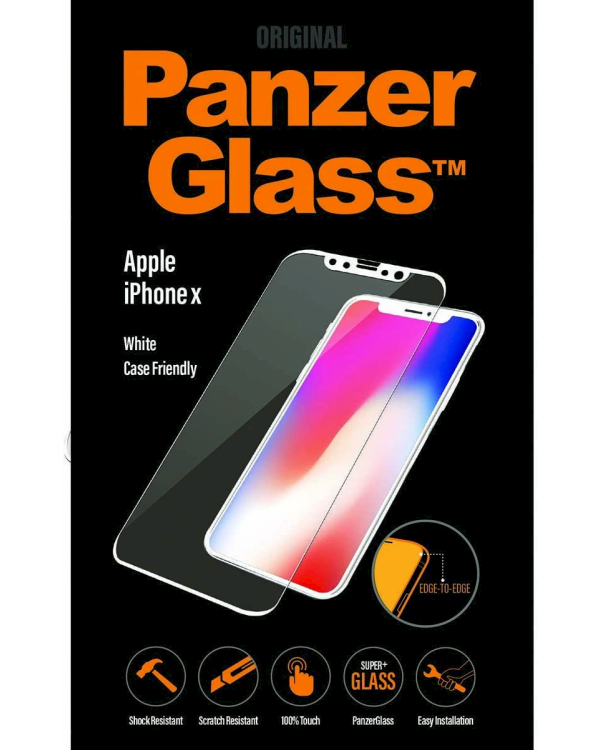Стекло Panzer Glass закаленное для Apple iPhone X / XS / 11 Pro белое