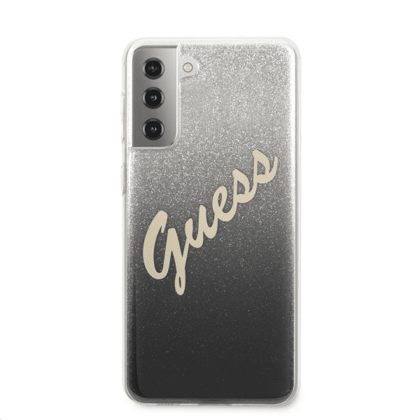 Обложка книги «GUHCS21SPCUGLSBK Guess PC/TPU Vintage Cover for Samsung Galaxy S21 Gradient Black»