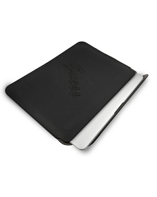 Original GUESS Laptop Sleeve Saffiano Script GUCS13PUSASBK 13 inches black