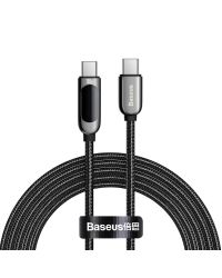 Baseus USB Type C cable - USB Type C 100W (20V | 5A) Power Delivery with display screen power meter 2m black (CATSK-C01)