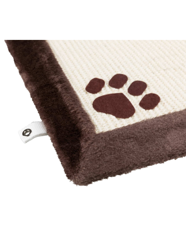 Точилка для ногтей : Trixie Коврик для царапания с плюшевой каймой, 70 × 45 см, темно-коричневый