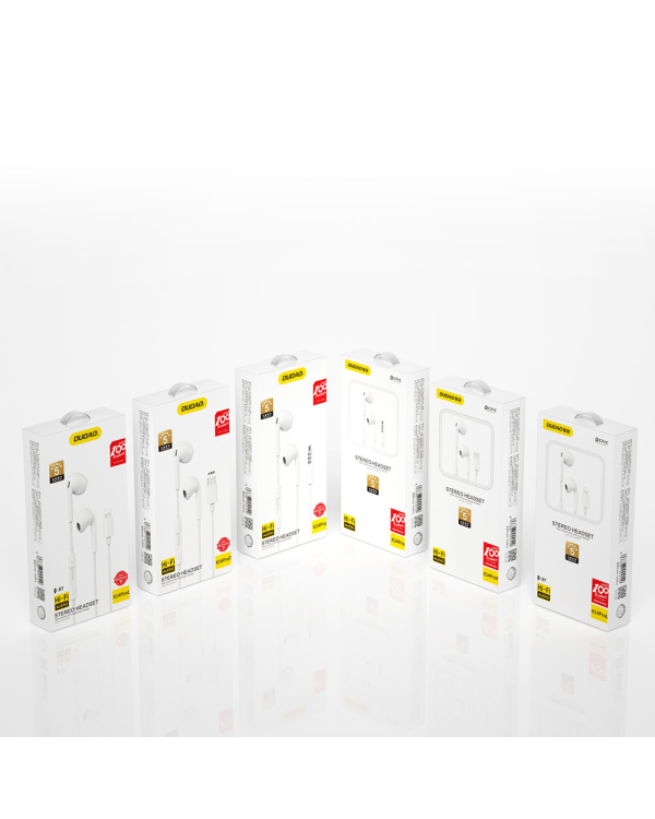 Dudao X14PROL-W1 Earphones with Lightning Connector white (X14PROL-W1)