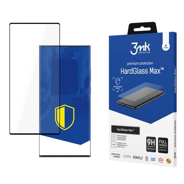 Обложка книги «Samsung Galaxy S22 Ultra Black - 3mk HardGlass Max™ screen protector»