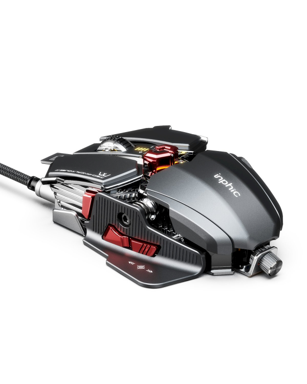 Inphic PG6 игровая мышь LED /  7200 DPI / USB / серая