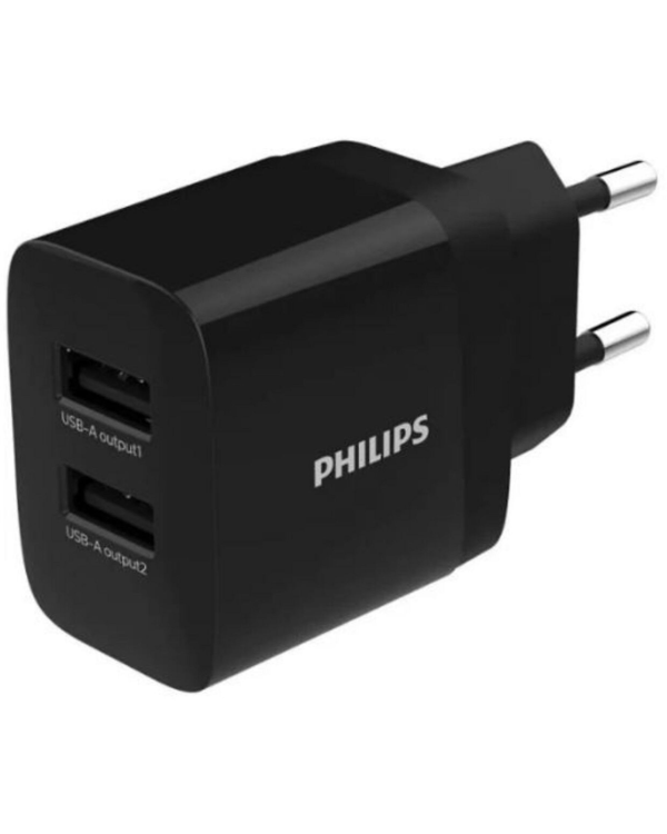 Philips DLP2610|12 - зарядное устройство для телефона 2 X USB | черный
