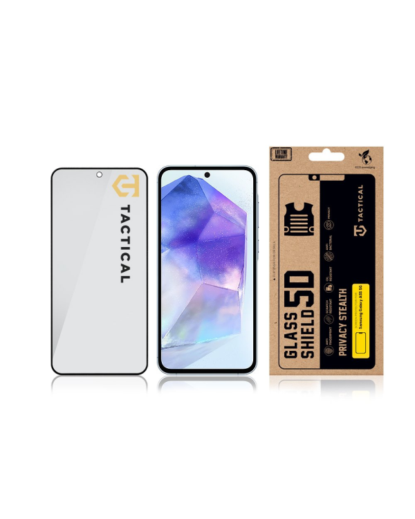 Tactical Glass Shield Privacy Stealth 5D для Samsung Galaxy A55 5G черный