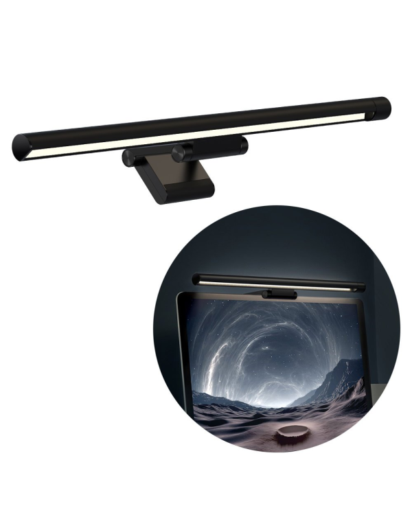 Baseus i-wok Pro series USB stepless dimming screen hanging light (fighting) Black
