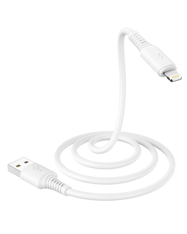 Кабель Borofone BX47 Coolway - USB to Lightning - 2,4A 1 метр белый