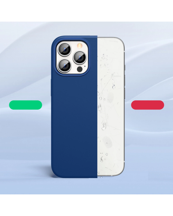 Ugreen Protective Silicone Case rubber flexible silicone case cover for iPhone 13 Pro Max blue