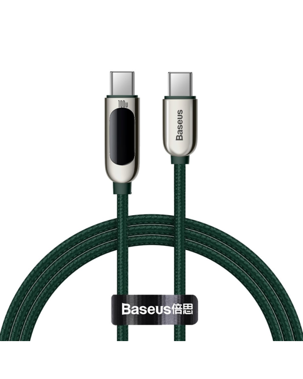 Baseus USB Type C - USB Type C cable 100 W (20 V | 5 A) 1 m Power Delivery with display screen power meter white (CATSK-B06)