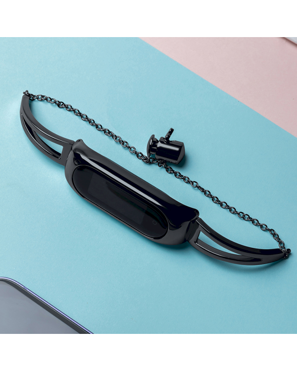 Fusion Metal Bracelet ремешок для часов Xiaomi Mi Band 3 / 4 / 5 / 6 черный