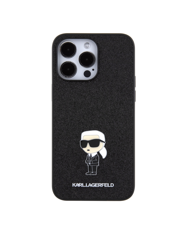 Дополнительное изображение книги «Karl Lagerfeld Fixed Glitter Metal Ikonik Case for iPhone 15 Pro Max Black»
