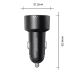 Car charger 2x USB C 70W with LED display Joyroom JR-CCD02 - black