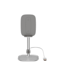 Baseus Literary Youth Desktop Bracket (Telescopic with Wireless Charging) - Silver