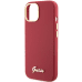 GUHCP15SSMBSLM Guess iPhone 15 6.1" hardcase Silicone Script Metal Logo & Frame magenta