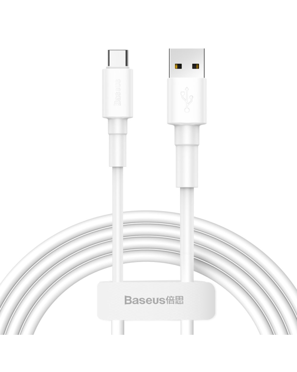 Baseus Mini CATSW-02 USB-C Провод для Зарядки 3A / Fast Charge / 100 cm Белый