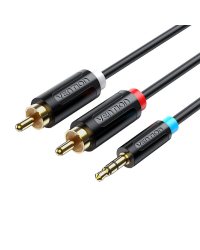 Audio Adapter Cable 3.5mm Male to 2x Male RCA 10m Vention BCLBL Black