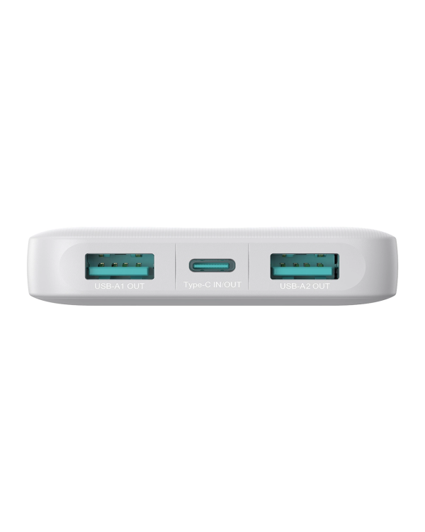 Powerbank Joyroom JR-PBF12|10000mAh|2.4A 2x USB-A|1x USB-C|белый