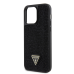 Guess Rhinestones Triangle Metal Logo Case for iPhone 15 Pro Max Black