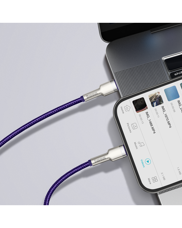Кабель Baseus Cafule Series USB-C для Lightning, 20 Вт, 2 м (фиолетовый)